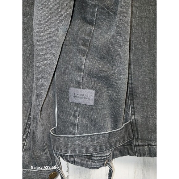 The Normal Brand Denim Moto Jacket Coat Motor Motorcycle Black Medium Sherpa - Picture 8 of 10